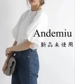 ✼新品 未使用✼ アンデミュ ホワイト バルーン袖 ブラウス風 カットソーのサムネイル