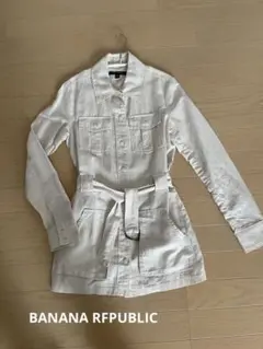 バナナリパブリック リネン混紡シャツジャケット