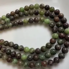 [7961] 緑彩石　グリーンカラーストーン6mm 1連 ブレス2本分