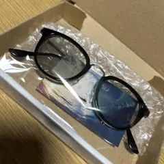 Renatus ブラック ウェリントン型メガネ