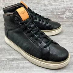 645【美品】UGG レザーハイカットスニーカー 黒 シボ革 25.0cmのサムネイル