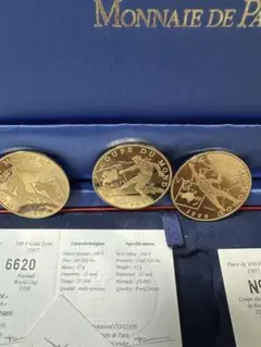 Monnaie de Paris 2002年記念硬貨3枚セット Yahoo!オークション -「2002 ワールドカップ 記念硬貨」の落札