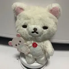 コリラックマSan-X白いふわふわ素材白いクマの子肉球刺繍コリゴグふんわり天使