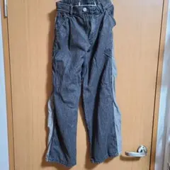 ライトデニムサイドラインパンツ
