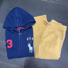 ラルフローレン120 フルジップパーカー ギャップ　110パンツ　セット
