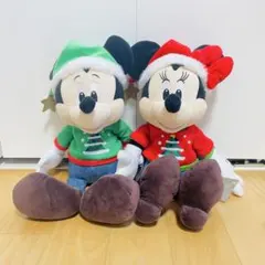 Disney ミッキー＆ミニー クリスマス ぬいぐるみセット