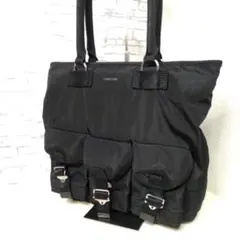 ディーゼル DIESEL ブラック ナイロン トートバッグ A4可