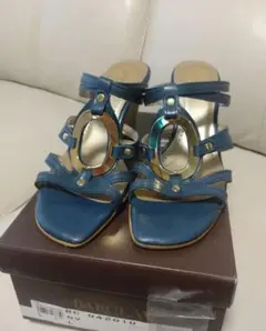 BARCLAY ウェッジソール サンダル ネイビー　Lサイズのサムネイル