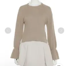 スナイデル シャツデザインニットプルオーバー　ベージュ