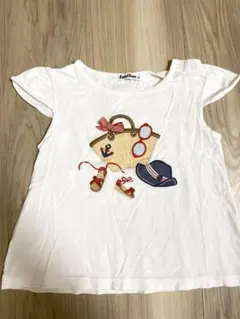 ファミリア　familiar 100cm Tシャツ　刺繍　綿100％