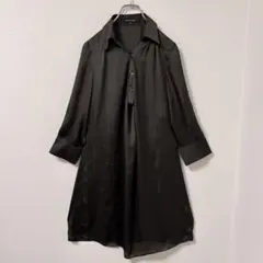 ボナジョルナータ シャツワンピース M シアー ロング 長袖 スキッパーのサムネイル