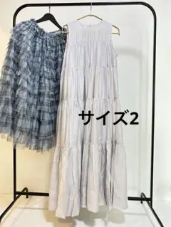 フィットモア♡未使用タグ付き ジャガード袖フリルティアード