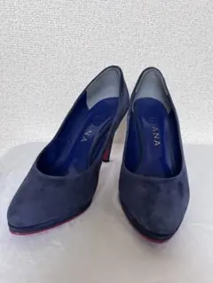 DIANAネイビー スエード ヒール