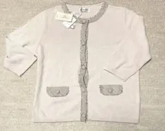 新品タグ付アリスバーリーL 大きなサイズ（LL）フリンジ可愛いピンクカーディガン