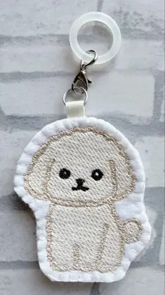 ハンドメイド 刺繍 モルモット うちの子 ストラップ バッグ