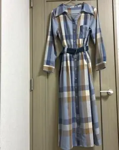 REDYAZEL チェック柄ロングワンピース