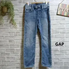GAP スキニーデニム ヴィンテージ加工 ウエストゴム ストレッチ アメカジ風