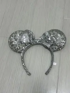 ディズニー　シルバー ミニーマウスカチューシャ