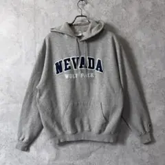 チャンピオン スウェットパーカー カレッジロゴ NEVADA 霜降りグレー L