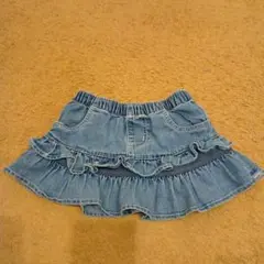 デニムフリルショートスカート　110