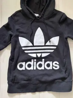 adidas アディダス トレフォイルロゴ パーカー ブラック　韓国