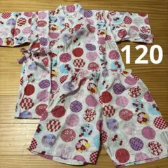 甚平 上下セット 120cm カラフル丸模様