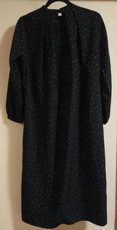 ★KBF★ドット柄 長袖 ロングワンピース