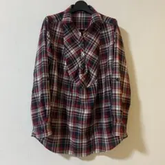 年中活躍♪ESPIE チェック柄 長袖シャツ 赤・ネイビー・白