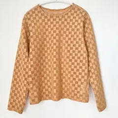 Ray BEAMS レイビームス 長袖 ロンT カットソー 黄色 イエロー 格子