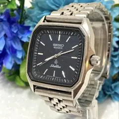 【希少】SEIKO silverwaveスクエア　腕時計 ブラック ステンレス