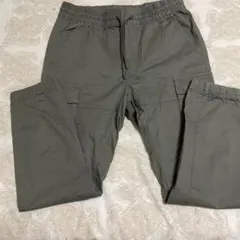 グレー カーゴパンツ ゴムウエスト