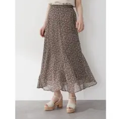 earth music &ecology 切り替えシフォンマーメイドスカート