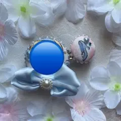 プリンセス ♪ リボン と くるみボタン ヘアクリップ バレッタ シンデレラ