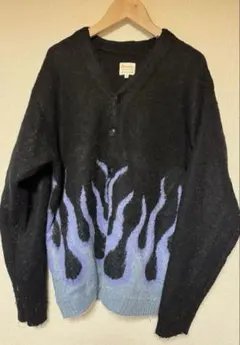 PENNEY’S ペニーズ 炎柄 カーディガン メンズS 匿名配送　送料無料