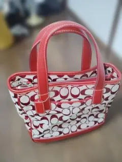 COACH レッド トートバッグ 中古美品