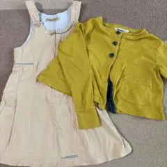 familiar ジャンバースカートとカーディガンセット 110サイズ