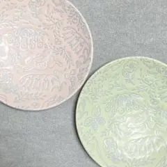 maebata エルデ ケーキ皿 ピンク グリーンのサムネイル
