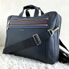 PaulSmith 3way シグネチャージップバッグ　本革 バーガンディ