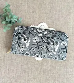 ミナペルホネン celebrate 長財布 ハンドメイド グレー セレブレイト