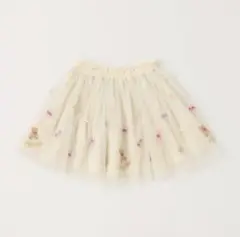 ☆新品☆メゾピアノ　お部屋モチーフ刺しゅう　チュールスカート