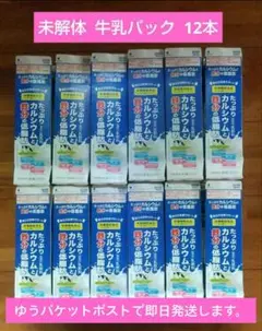 【牛乳パック】牛乳パック 未解体　12本　工作　同じ柄