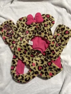 ミニーちゃん　ファンマフラー　豹　ヒョウ　ディズニー