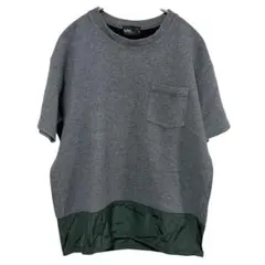 N-928 kolor カラー　半袖スウェットTシャツ　ナイロン切替　15ss