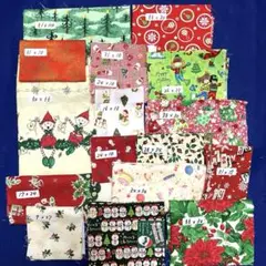 使える！かわいい系 クリスマス柄　コットン生地セット