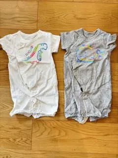 【50〜60サイズ】ベビー服 まとめ売り 白 グレー ロンパース