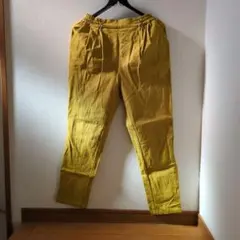 Bou Jeloud イエロー カジュアルテーパードパンツ