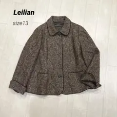 大きいサイズ Leilian レリアン ミックスツイード ジャケット 13