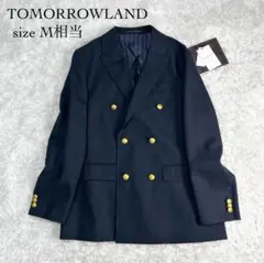 極美品 高級感　TOMORROWLAND ダブル　紺ブレ　金ボタン　M相当　春夏のサムネイル