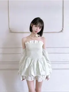Crayme, Venus Bustier Dress ホワイト - メルカリ
