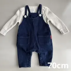 【週末限定値下げ】ニットセーター　オーバーオール　70cm